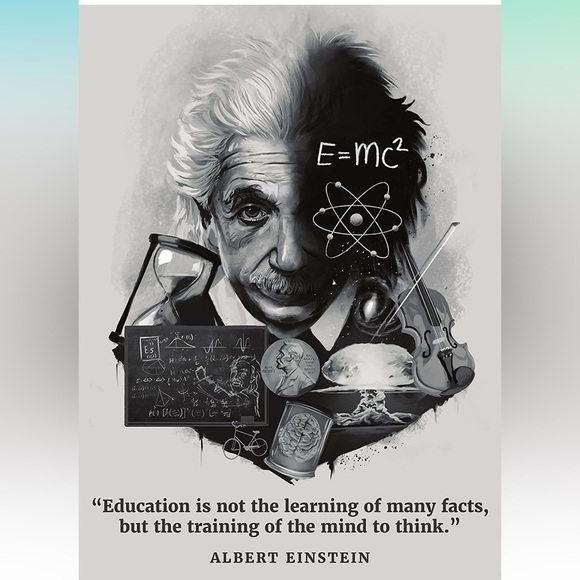 Albert Einstein Poster Inspirational and Motivational Quote (18 x 24, Laminated) - Picture 1 of 4